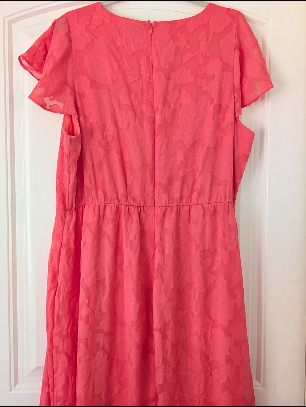 Lane Bryant Coral Pink High-Low Ruffle Dress - Picture 7 of 13